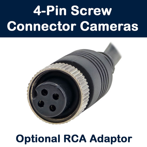 4 Pin Screw Connector Reversing Cameras