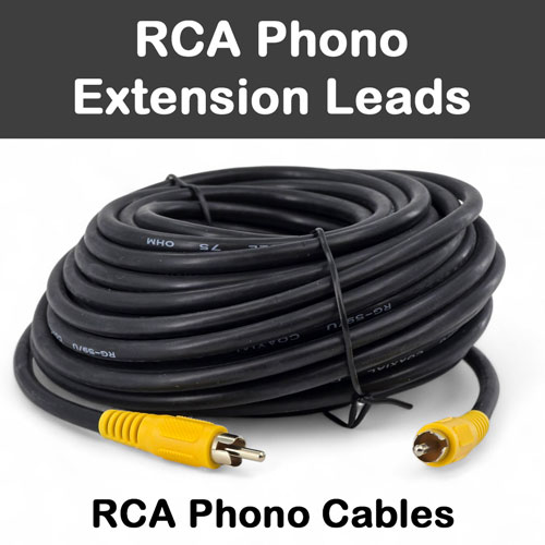 RCA Phono Extension Cables for Reversing Cameras RCA Phono Extension Cables for Reversing Cameras