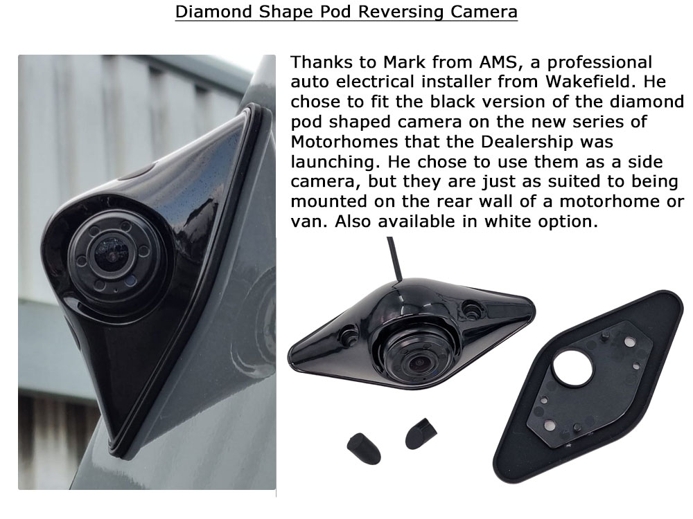Black Diamond Shape Reverse Camera Fitted