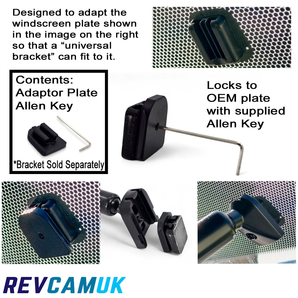 Showing Fitment of Adaptor Plate to Windscreen