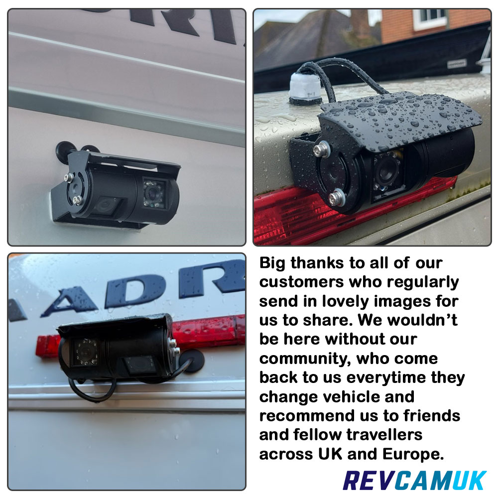 Black Twin Lens Rear View Reversing Camera
