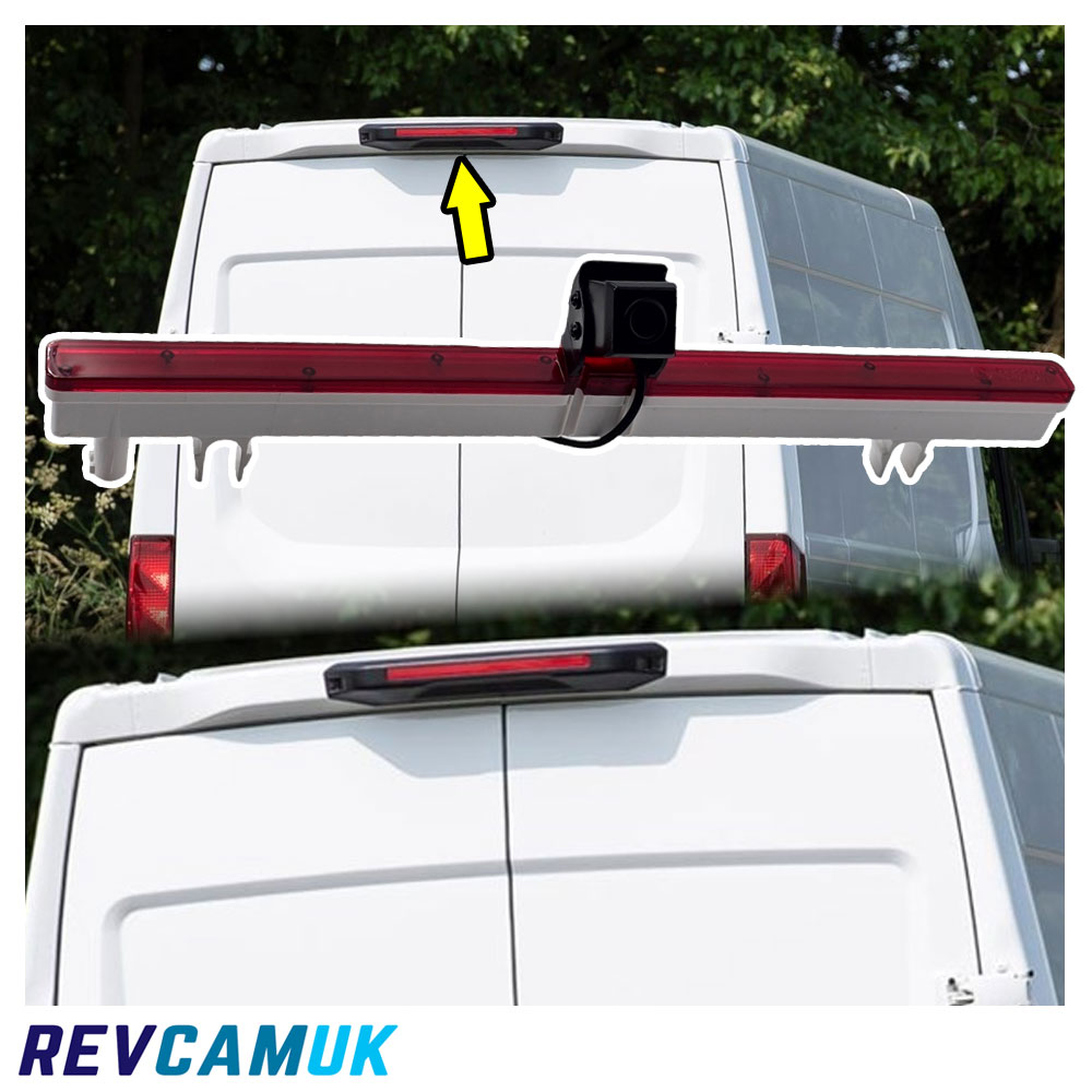 Iveco Daily 2022-onwards high-level brake light reversing camera image showing the factory brake light for comparison