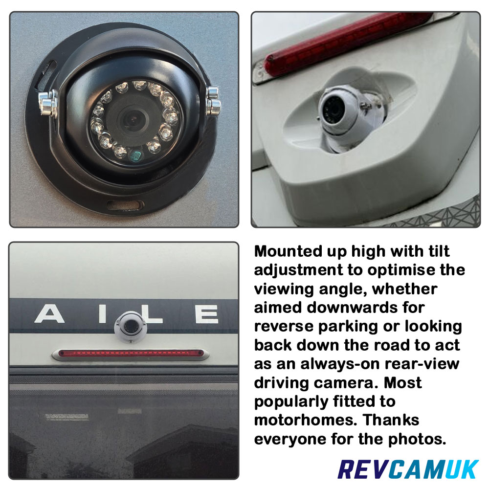 Dome Reversing Camera Mounted on Motorhomes