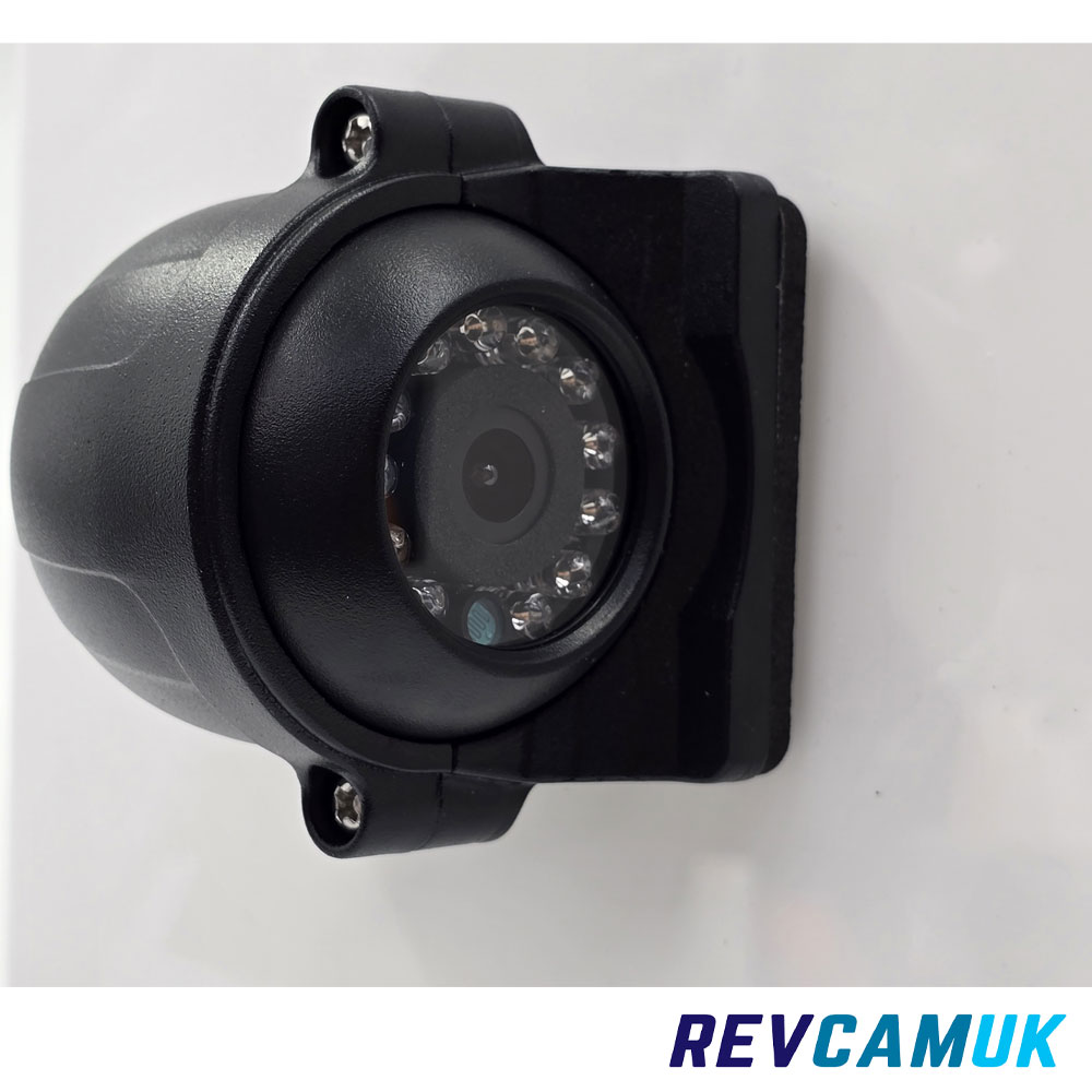 Side-view camera mounted, featuring IR LEDs