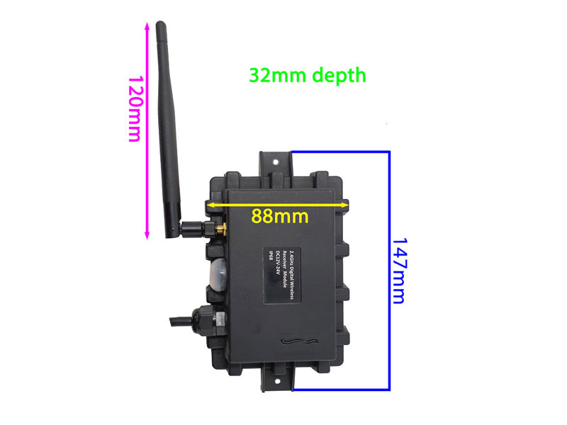 Wireless link box dimensions