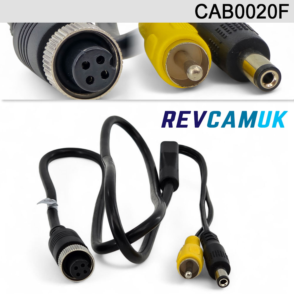 4 Pin (Female) to RCA/Phono reverse camera adaptor cable | CAB0020F
