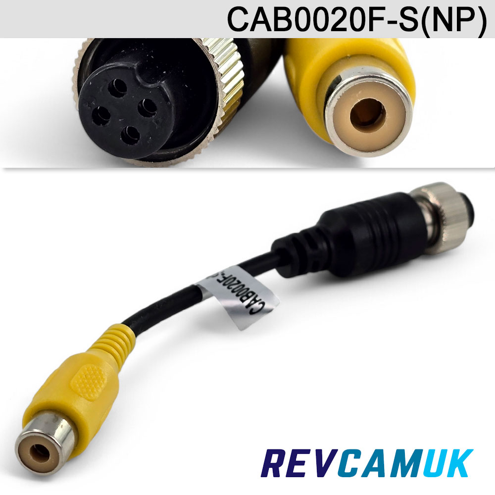 4 Pin (Female) to RCA/Phono reverse camera adaptor cable | CAB0020F-S(NP)