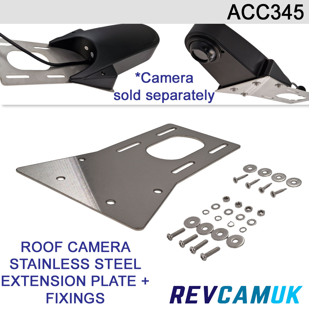 ACC345 - Stainless Steel Extension Plate For Our Roof Mount Overhang Reversing Camera