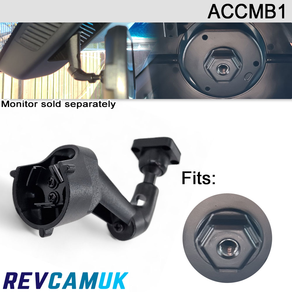 Mercedes Sprinter Hex Mounting (Auto Lights/Wiper models) Swan neck bracket for mirror monitors with 4 screw hole mounting - ACCMB1