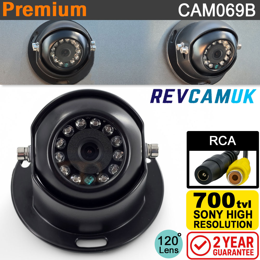 Black Dome Reverse Camera | Sony CCD | RCA Phono connector | CAM069B