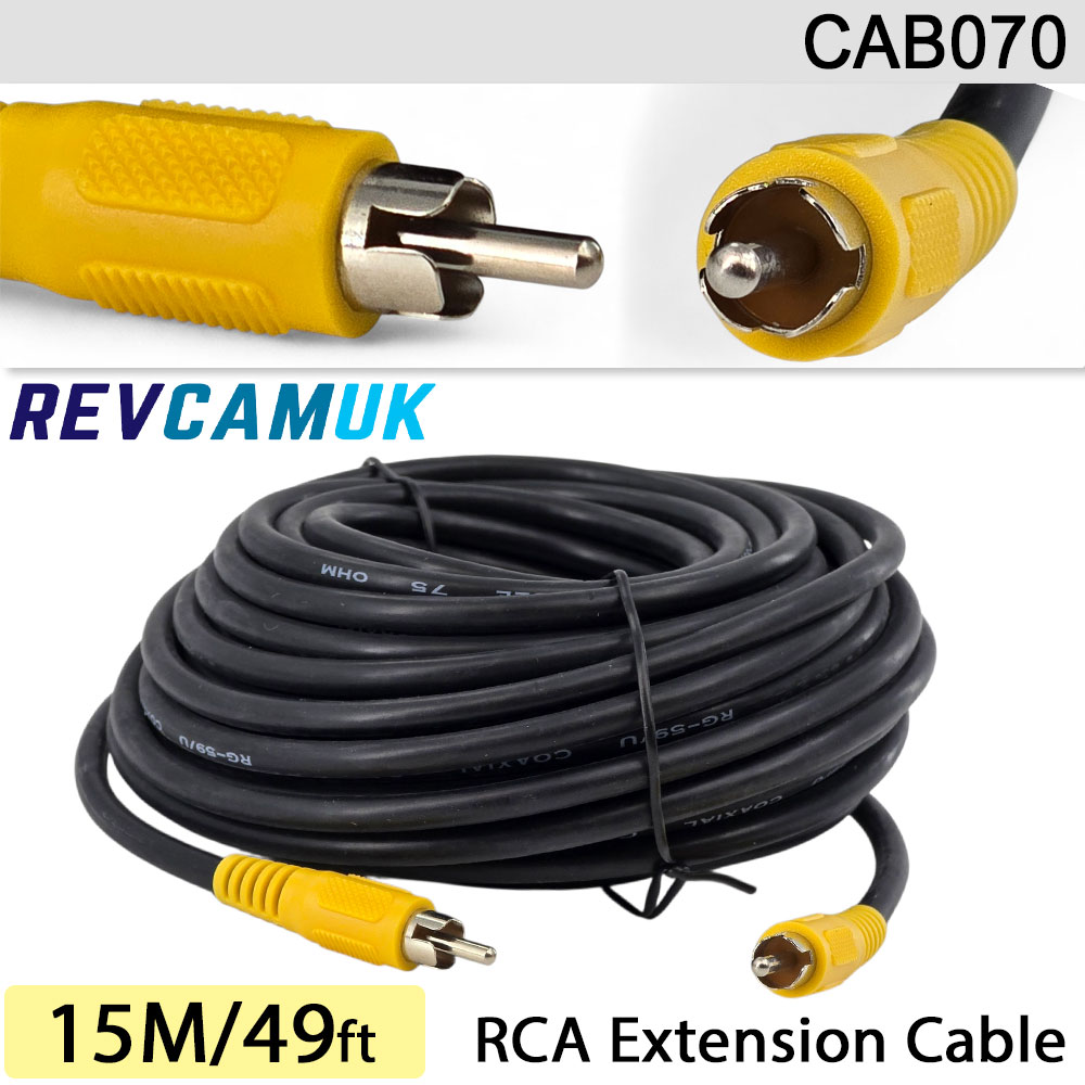 15M RCA Phono Extension Cable for Reversing Camera | CAB070