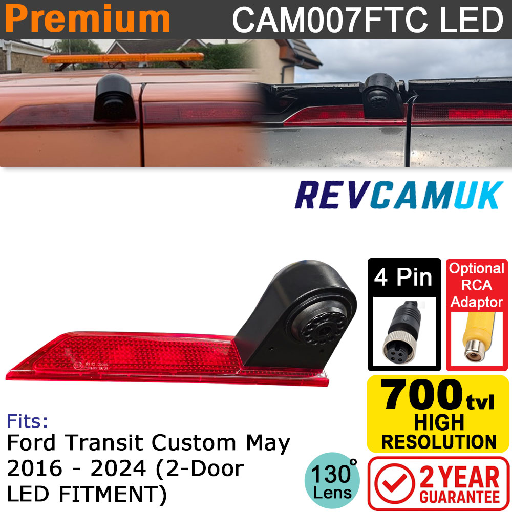 Ford Transit Custom May 2016+ Brake Light Reversing Camera | CAM007FTC LED