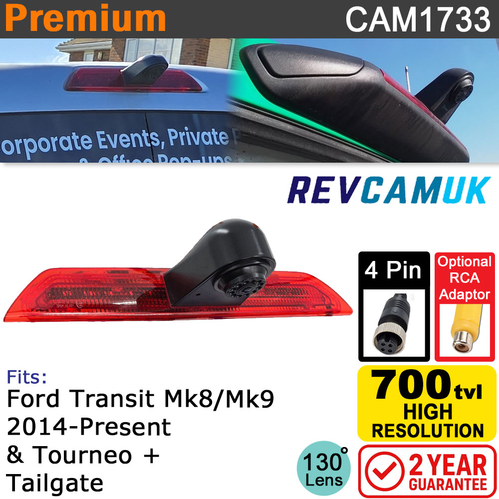Ford Transit Brake Light Reversing Camera for 2014+ vans | CAM1733