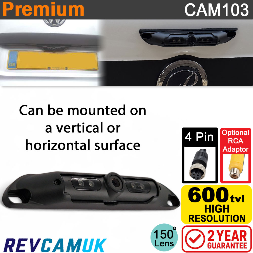 Numberplate Reversing Camera | 600TVL | 4 pin connector | CAM103