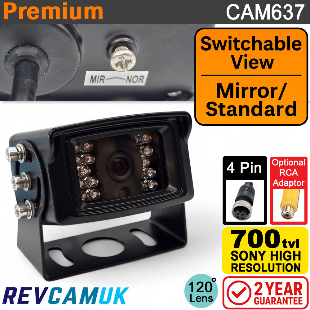 Mirror/Normal Switchable Bracket Reversing Camera - 1/3
