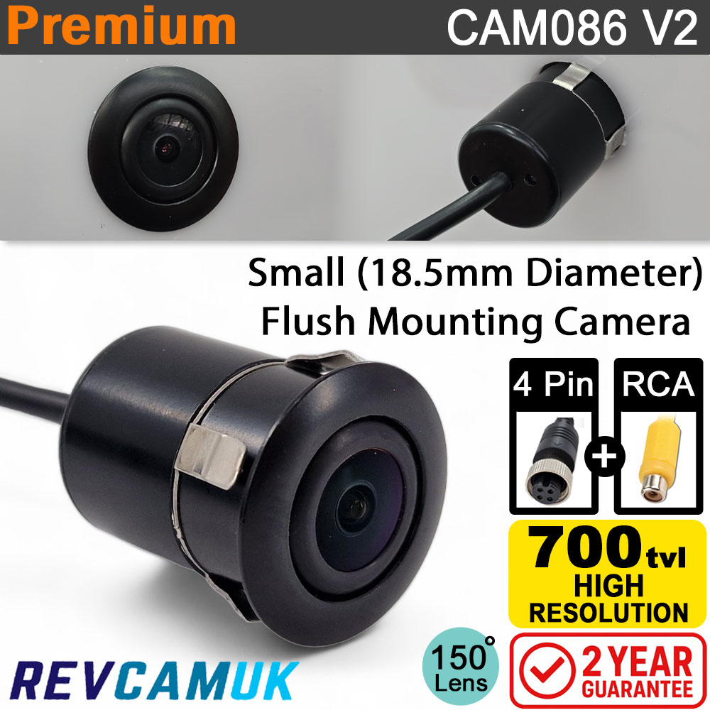 Mini Clip Bumper Bullet Reversing Camera | 4-Pin & RCA | CAM086V2