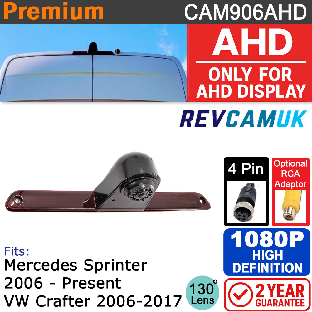 Mercedes Sprinter / VW Crafter Brake Light Reversing Camera 1080P AHD | CAM906AHD