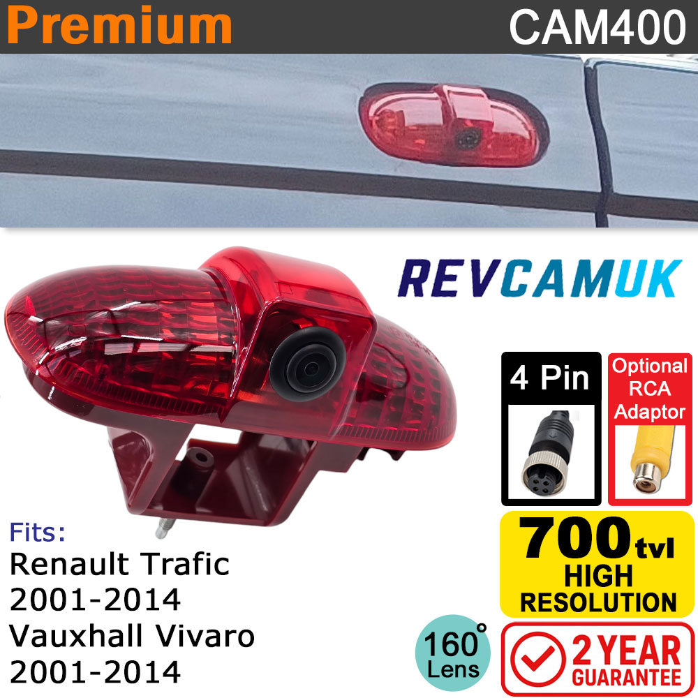 Vauxhall Vivaro / Renault Trafic Reversing Camera for Brake Light (2001-2014 Vans) | CAM400