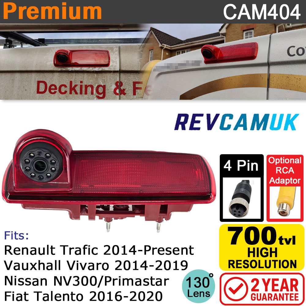 Vauxhall Vivaro 2014-2019 / Renault Trafic 2014-Present Brake Light Reversing Camera | CAM404