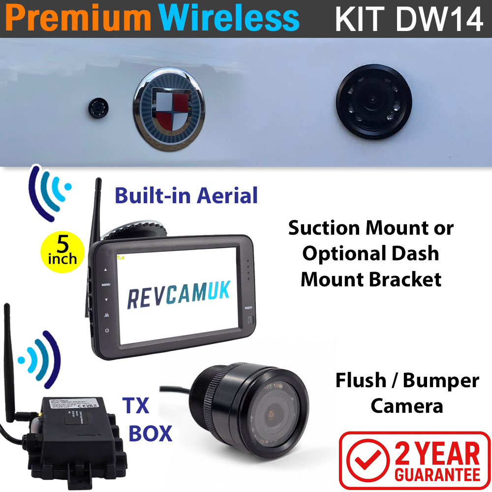Sony CCD Bullet/Flush/Bumper Wireless Parking Camera Kit with 5