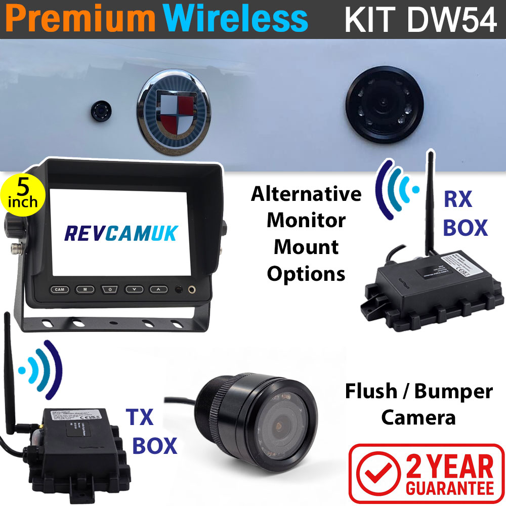 Sony (CCD or CMOS) Bullet/Flush/Bumper Wireless Parking Camera Kit with 5