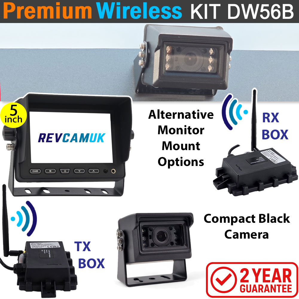 Sony CCD Compact Black Bracket Wireless Reversing Camera Kit with 5