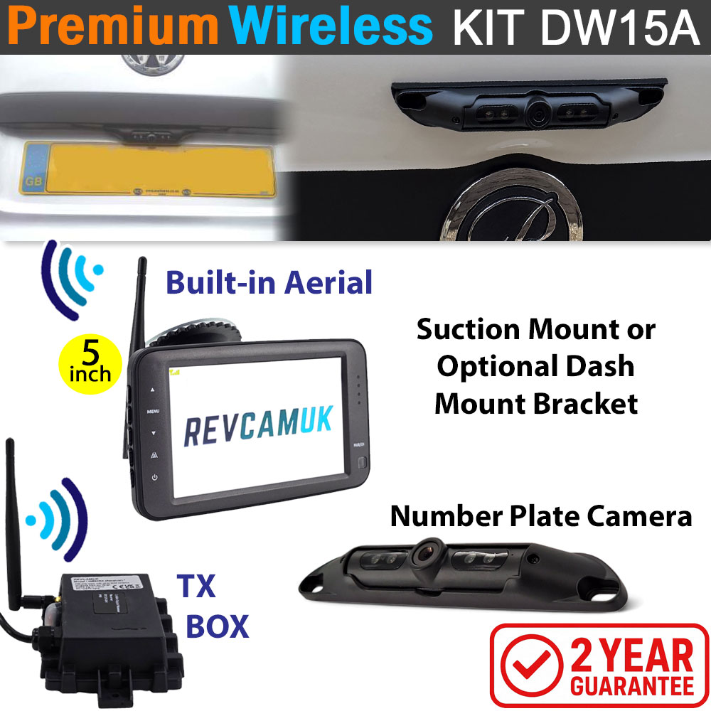Number Plate Wireless Reverse Camera Kit with 5