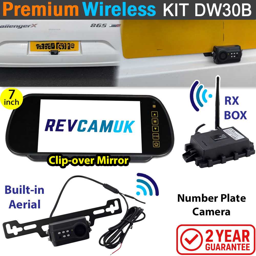 Number Plate Wireless Reversing Camera System with 7