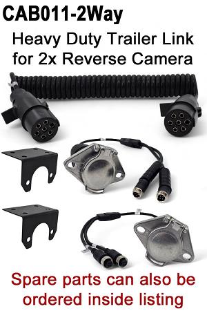 2 Channel Heavy Duty lift flap connector Suzie Trailer Link for reverse/side cameras | CAB011-2way 2 Channel Heavy Duty lift flap connector Suzie Trailer Link for reverse/side cameras | CAB011-2way