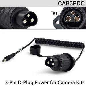 3-Pin D-Plug Power Lead for Agricultural Machinery | CAB3PDC 3-Pin D-Plug Power Lead for Agricultural Machinery | CAB3PDC