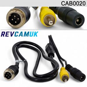 4 Pin (Male) to RCA/Phono reverse camera adaptor cable | CAB0020