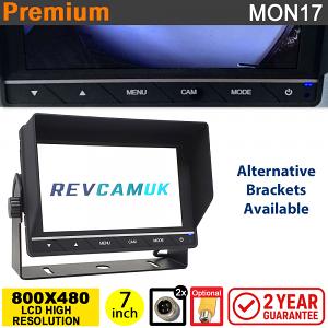 7" monitor display for rear camera - 2x 4 pin inputs | MON17 7" monitor display for rear camera - 2x 4 pin inputs | MON17