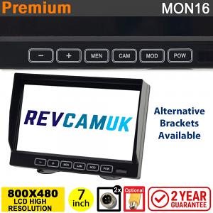 7" Monitor display for reversing camera - 2x 4 pin inputs | MON790/MON16 7" Monitor display for reversing camera - 2x 4 pin inputs | MON790/MON16