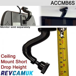 Shorter Model Ceiling Mount Swan neck bracket for non clip-over mirror monitors with 4 screw hole mounting - ACCMB6S Shorter Model Ceiling Mount Swan neck bracket for non clip-over mirror monitors with 4 screw hole mounting - ACCMB6S