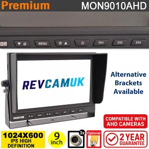 9" Monitor display for AHD vehicle reverse cameras - 3x inputs (720P/960P/1080P/CVBS) | MON9010AHD 9" Monitor display for AHD vehicle reverse cameras - 3x inputs (720P/960P/1080P/CVBS) | MON9010AHD