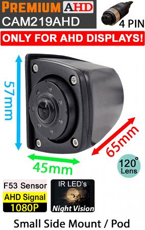 CAM219AHD - Black 1080P AHD Small Side Blindspot / Reversing Camera CAM219AHD - Black 1080P AHD Small Side Blindspot / Reversing Camera
