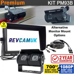 9" Heavy Duty Dash Display + Sony CCD (or optional Sony AHD) Black Twin Lens Bracket Reversing & Rearview Camera Kit- PM93 9" Heavy Duty Dash Display + Sony CCD (or optional Sony AHD) Black Twin Lens Bracket Reversing & Rearview Camera Kit- PM93