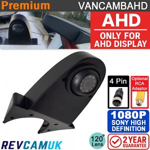 Black Roof / Overhang Driving Rear View + Reversing Camera | 4 pin connector | VANCAMB-AHD