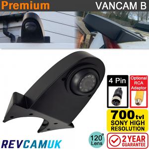 Black Roof / Overhang Reversing Camera | Sony CCD | 4 pin connector | VANCAMB