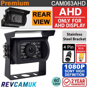 CAM063AHD - Black Bracket Sony 1080P AHD 60° Rear View Camera - (Only works with 1080P AHD compatible monitors/DVR's) 