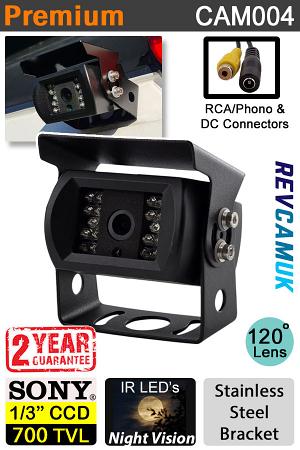 Black Reversing Camera | Sony CCD | RCA Phono connector | Stainless Steel bracket | CAM004 Black Reversing Camera | Sony CCD | RCA Phono connector | Stainless Steel bracket | CAM004