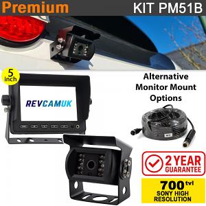 Black Sony CCD Bracket Reversing Camera Kit with 5" Dash Monitor - PM51B Black Sony CCD Bracket Reversing Camera Kit with 5" Dash Monitor - PM51B