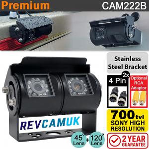 Black Twin Lens Reversing Camera and Rear view Camera | Sony CCD | Stainless Steel bracket | CAM222B Black Twin Lens Reversing Camera and Rear view Camera | Sony CCD | Stainless Steel bracket | CAM222B