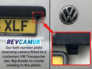 Fitting photos of our upgraded premium version of the bolt on number plate reverse camera Fitting photos of our upgraded premium version of the bolt on number plate reverse camera