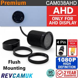 CAM038AHD - Bumper Mount Flush 1080P AHD Reversing Camera - (Only works with 1080P AHD compatible monitors/DVR's)