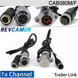 1 Channel Simple Trailer connector for reversing cameras | CAB080M/F 1 Channel Simple Trailer connector for reversing cameras | CAB080M/F