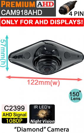 CAM918BAHD - Black "Diamond" 1080P AHD Reversing Camera - (Only works with 1080P AHD compatible monitors/DVR's) CAM918BAHD - Black "Diamond" 1080P AHD Reversing Camera - (Only works with 1080P AHD compatible monitors/DVR's)