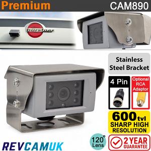 Polished Stainless Steel Reversing Camera | Sharp CCD | 4 pin connector | CAM890 Polished Stainless Steel Reversing Camera | Sharp CCD | 4 pin connector | CAM890