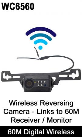 Number Plate 60M Digital Wireless Reversing Camera | 60M Range | WC6560 Number Plate 60M Digital Wireless Reversing Camera | 60M Range | WC6560