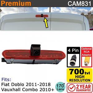 Fiat Doblo & Vauxhall Combo Brake Light Reversing Camera | CAM831